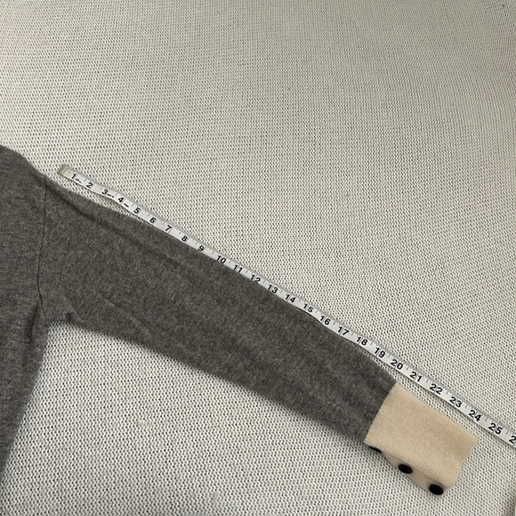 rag & bone Wool/Cashmere Turtleneck Sweater Grey/Navy/Cream Size Small - Picture 6 of 7